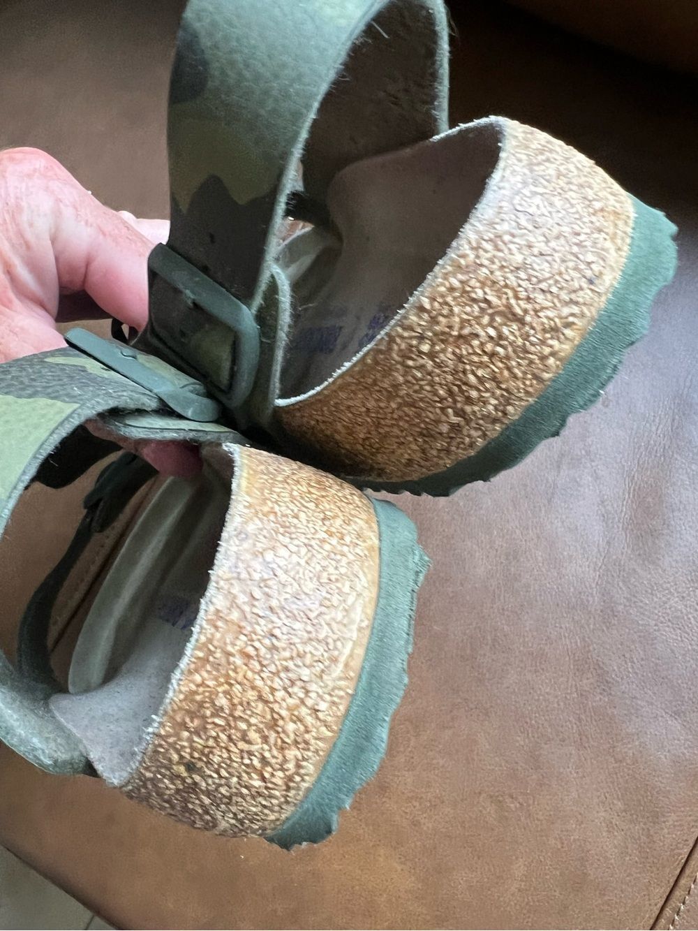 Birkenstock Milano Birko Flor Sandals Mens Size 12 EU 45 Desert Soil Camo Green - Picture 10 of 10